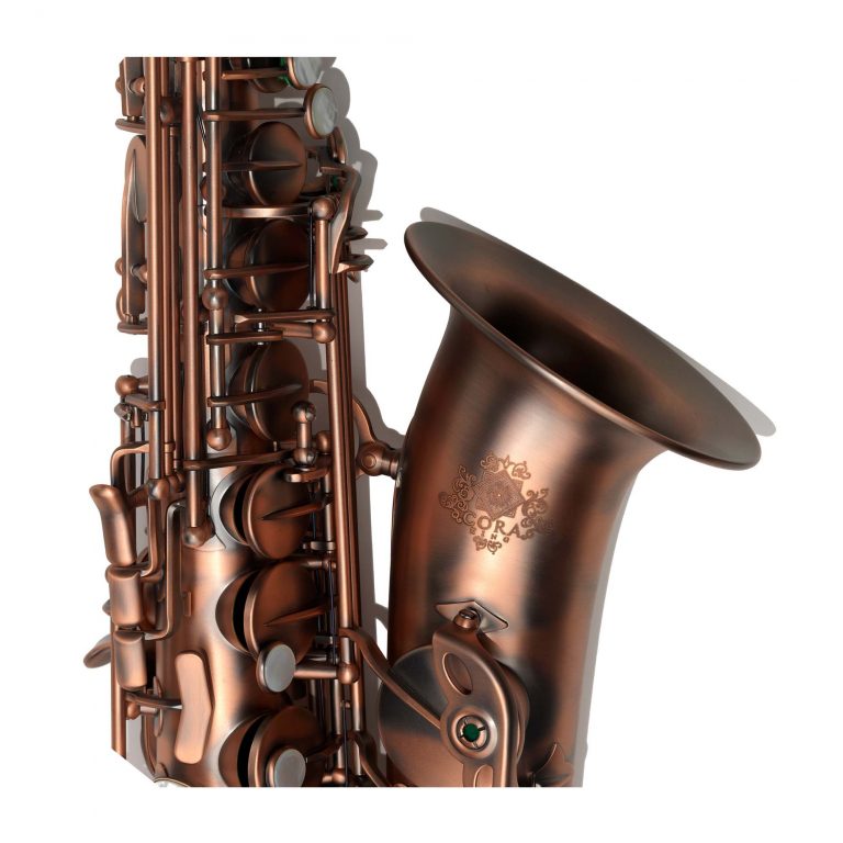 Cora King Pro Series Copper Vintage Saxofón Alto Big Bell Clave